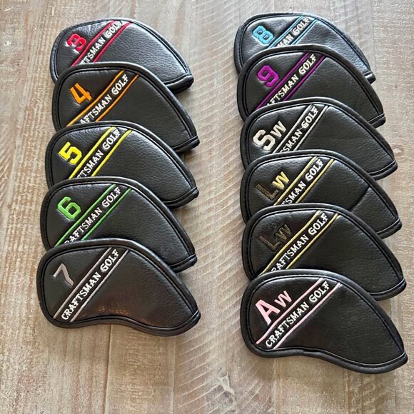 Craftsman Golf Colorful Iron Set Covers Iron 3 through 9, AW and 2 LWs - Total11 - Picture 6 of 7